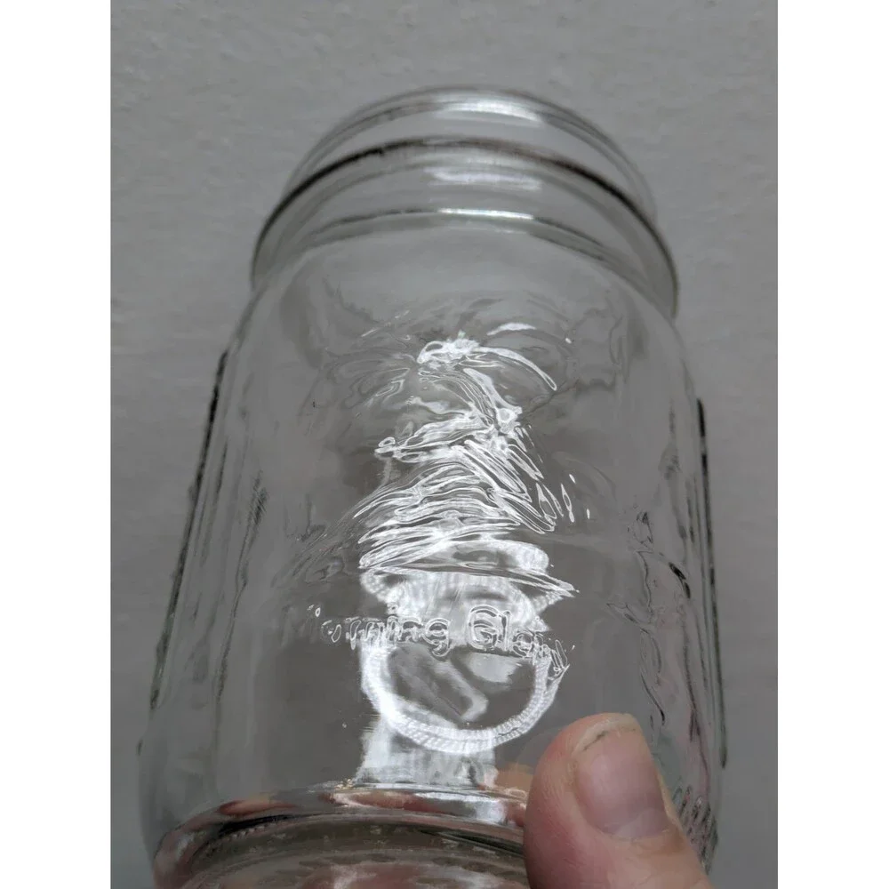 Ball Mason Canning Jar MORNING GLORY Flower Pint Special Edition 1970s Vintage
